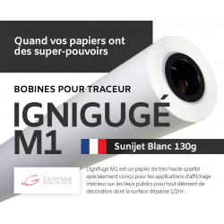 Vignette papier ignifugé M1 blanc - guyenne papier fabricant de papier